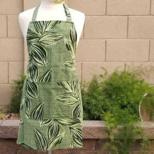 Ulster Weavers Wax Print Cotton Apron, Geo Leaves NWOT ✨HP✨